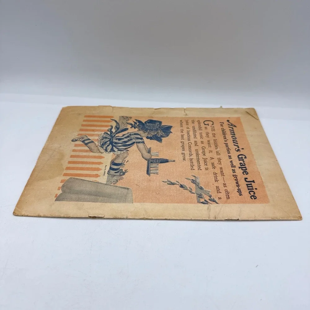 Armour's Monthly Cook Book Magazine August 1913 Vol II No 10 Tan Edwardian